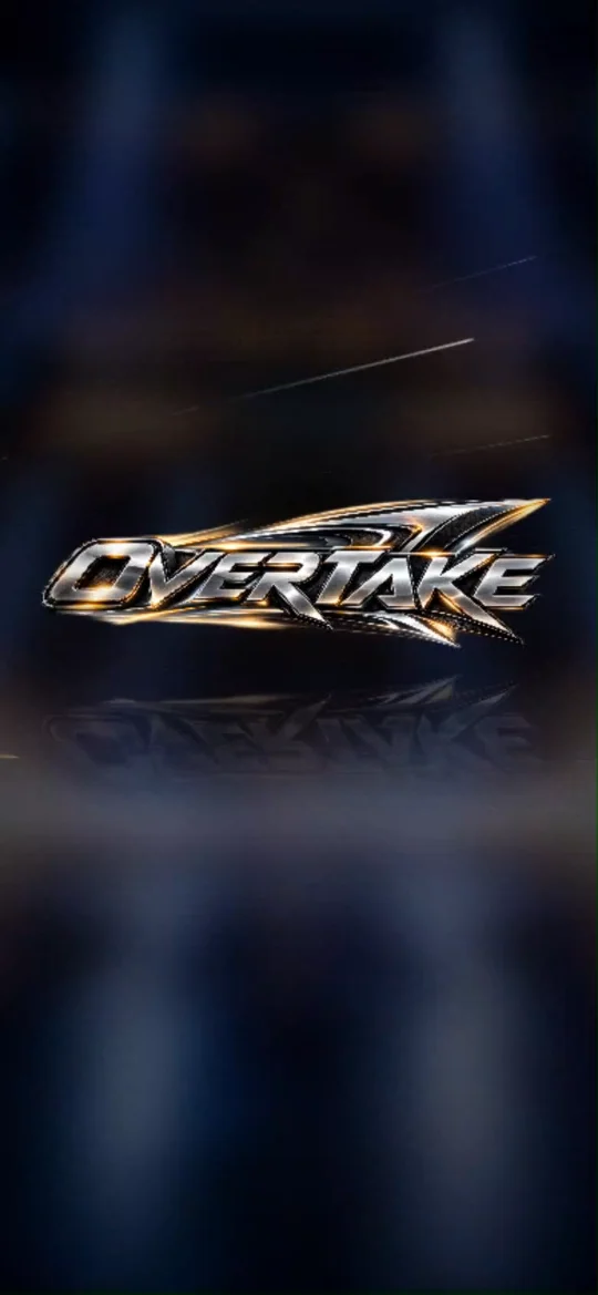 OVERTAKE: the logo at the end of the opening, on a phone